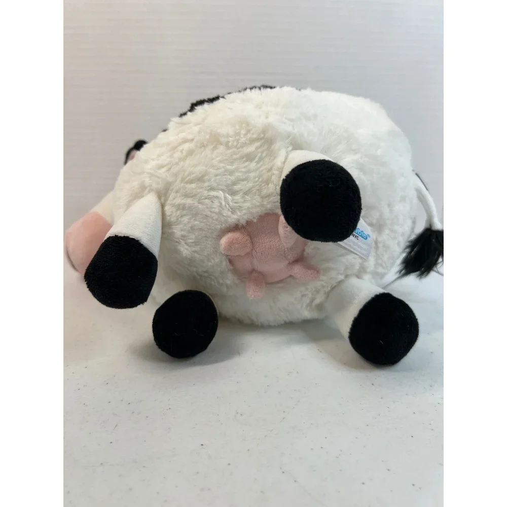 Squishable Mini Cow Plush 10 Inch Black White Spotted Stuffed Animal Toy